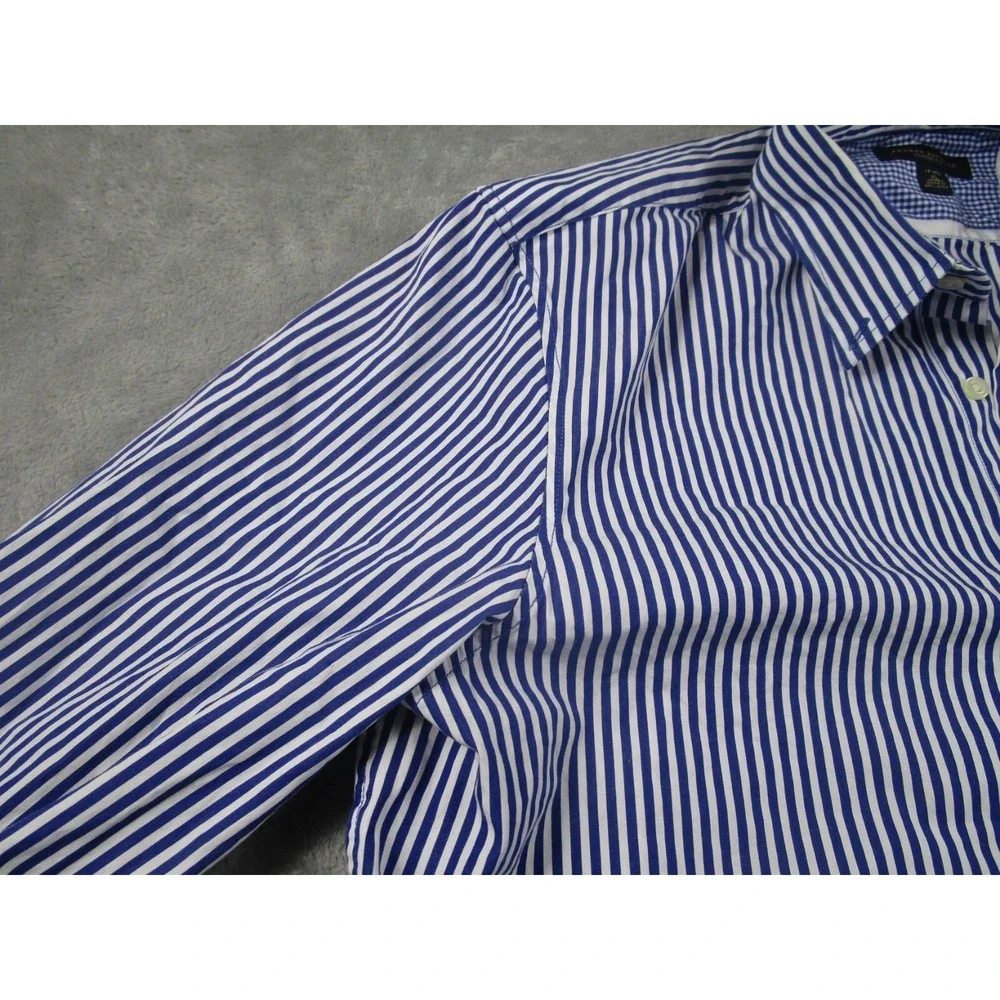 Banana Republic Shirt Mens XL‎ Blue Checked Button Up Long Sleeve Cotton